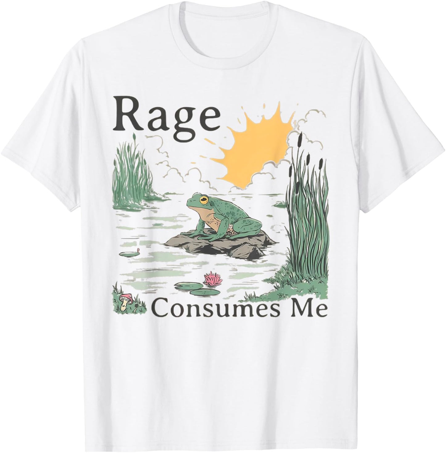 Rage Consumes Me Frog Frog Pond T-Shirt - T-Shirt | White