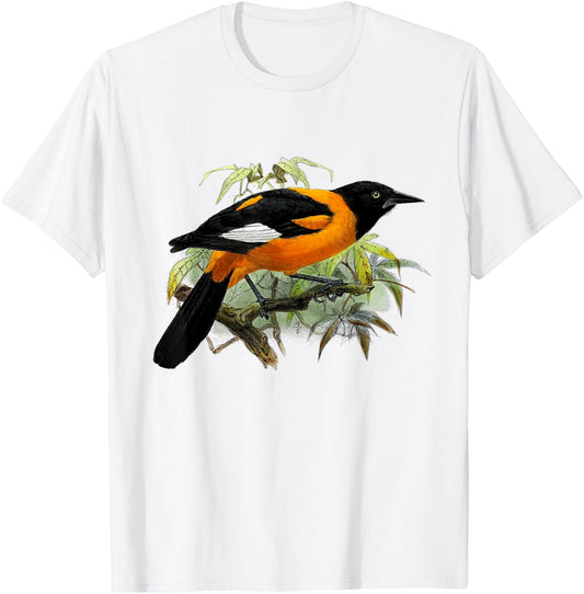 Vintage Oriole bird common in Baltimore Maryland T-Shirt - T-Shirt | White
