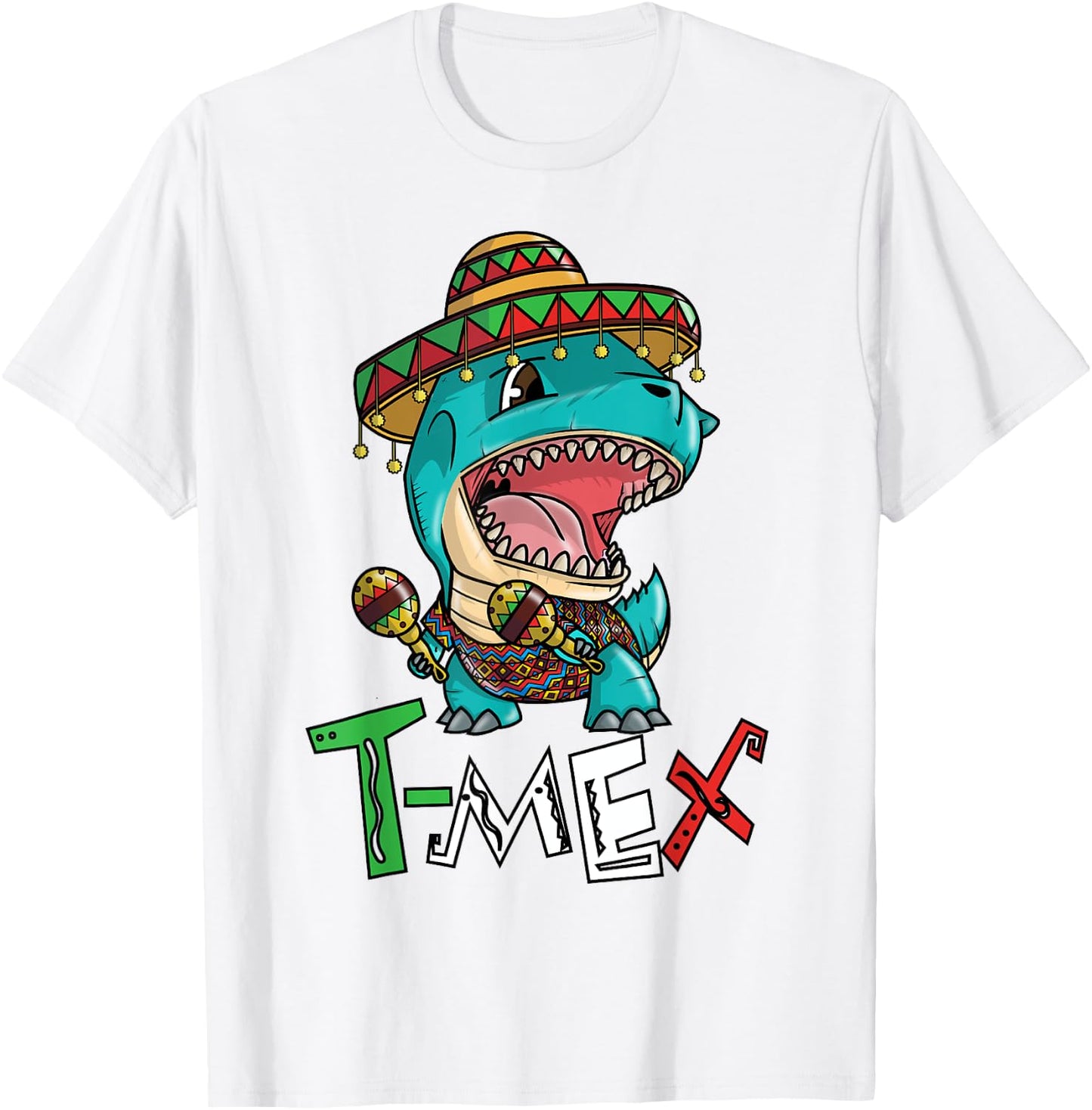 Cinco De Mayo Dinosaur Shirt Mexican Shirts for Boys Funny T-Shirt - T-Shirt | White