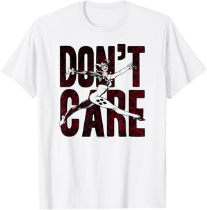 Harley Quinn Don't Care T-Shirt - T-Shirt | White