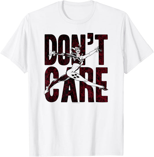 Harley Quinn Don't Care T-Shirt - T-Shirt | White