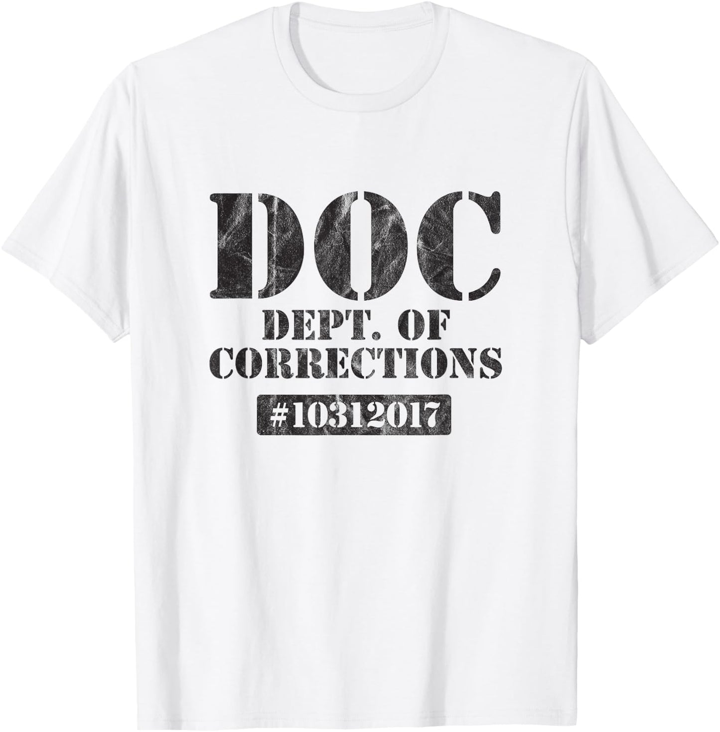Dept of Corrections Halloween Inmate Costume Party Funny T-Shirt - T-Shirt | White