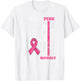 Breast Cancer Pink Ribbon Mom American US Flag Men Women T-Shirt - T-Shirt | White