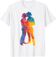 Gay Kissing Cowboys Rainbow Pride T-Shirt - T-Shirt | White