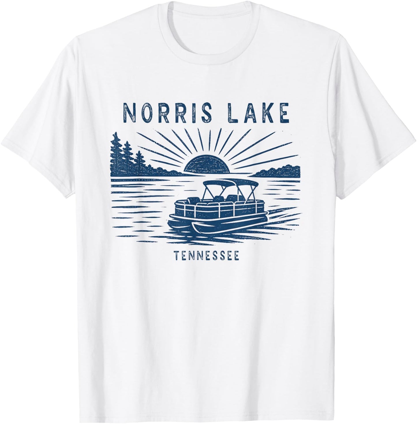 Vintage Norris Lake Tennessee Outdoors Vacation T-Shirt - T-Shirt | White