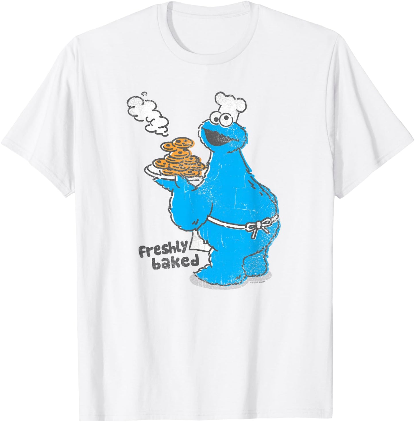 Sesame Street Cookie Monster Freshly Baked T-Shirt - T-Shirt | White