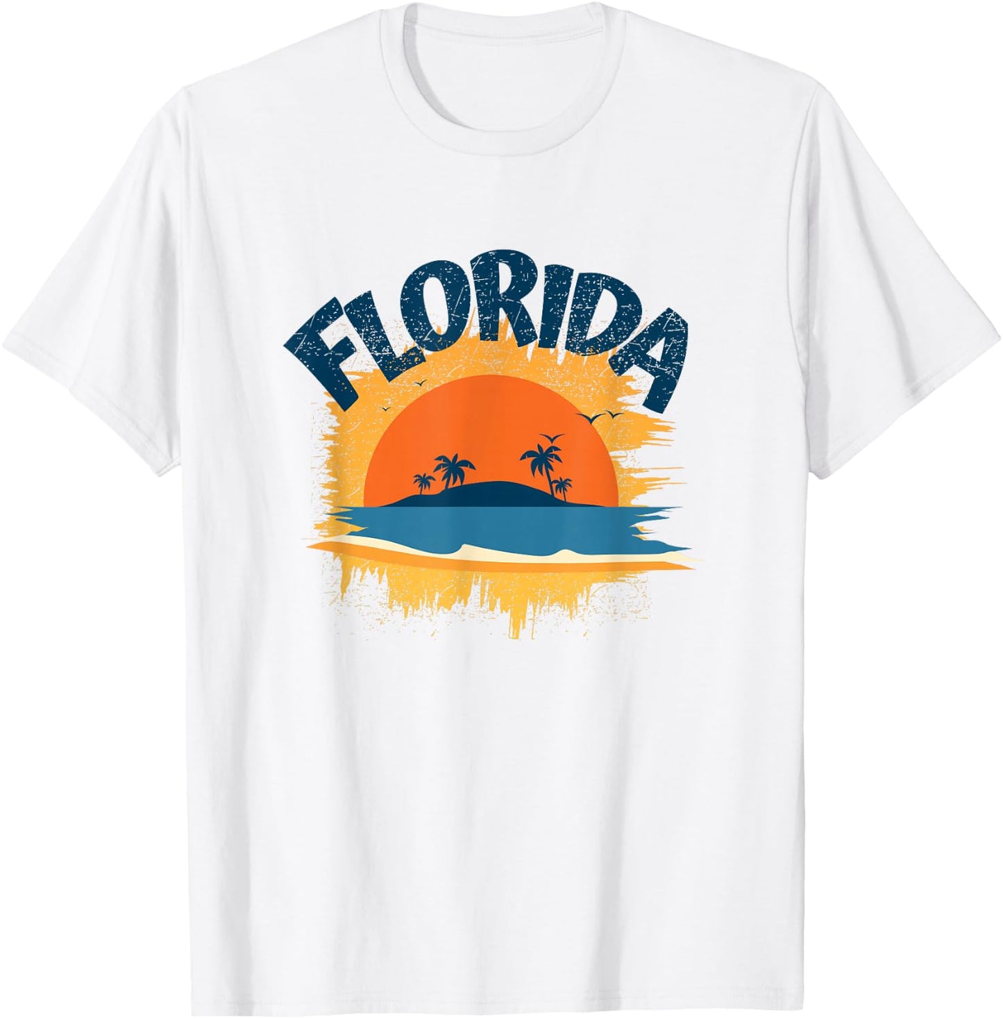 Vintage Florida Retro Design Sunshine Men Women Kids T-Shirt - T-Shirt | White