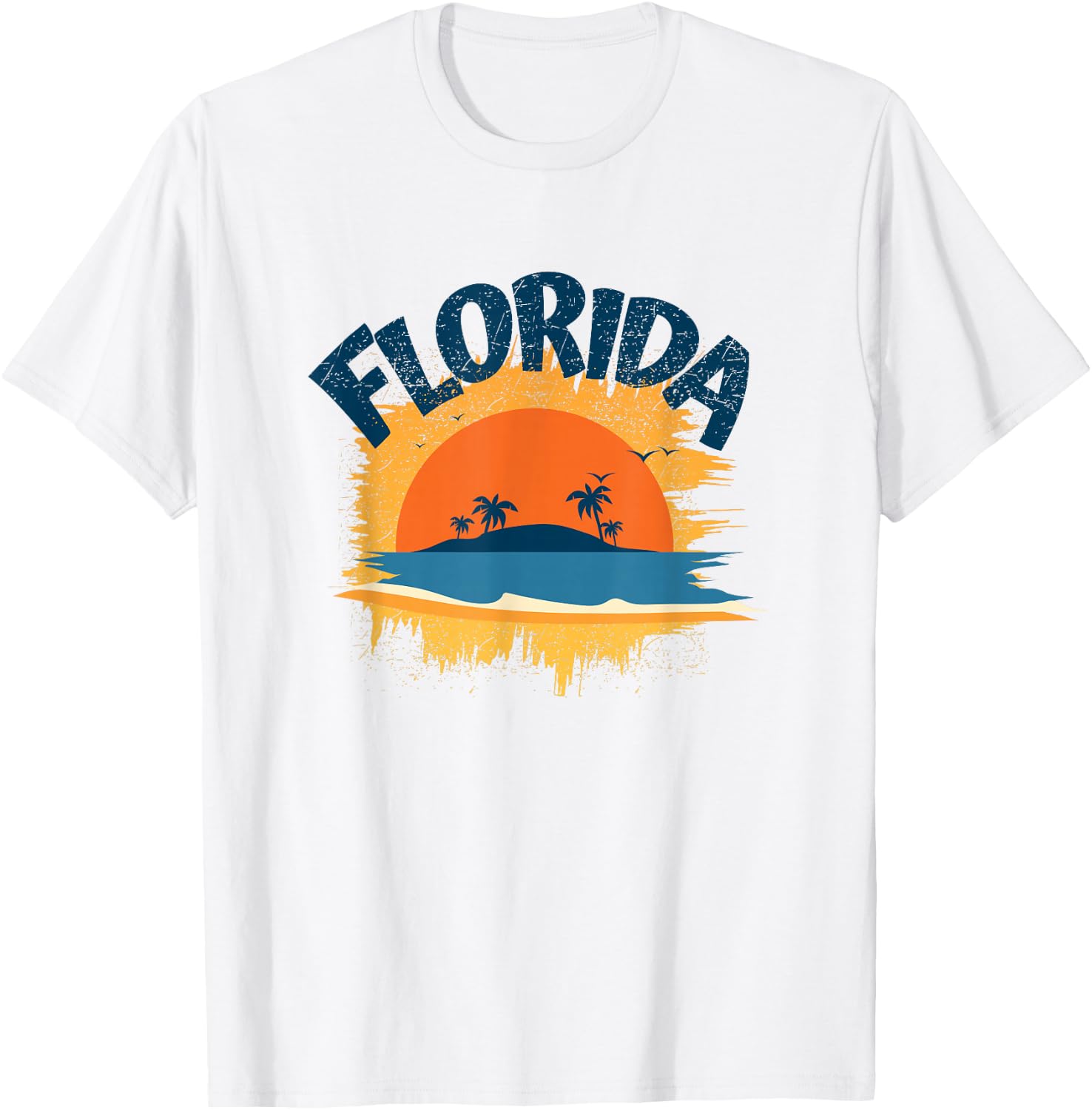 Vintage Florida Retro Design Sunshine Men Women Kids T-Shirt - T-Shirt | White