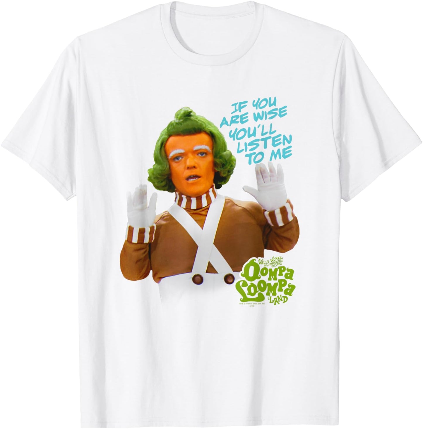 Willy Wonka Oompa Loompa Listen Small T-Shirt - T-Shirt | White