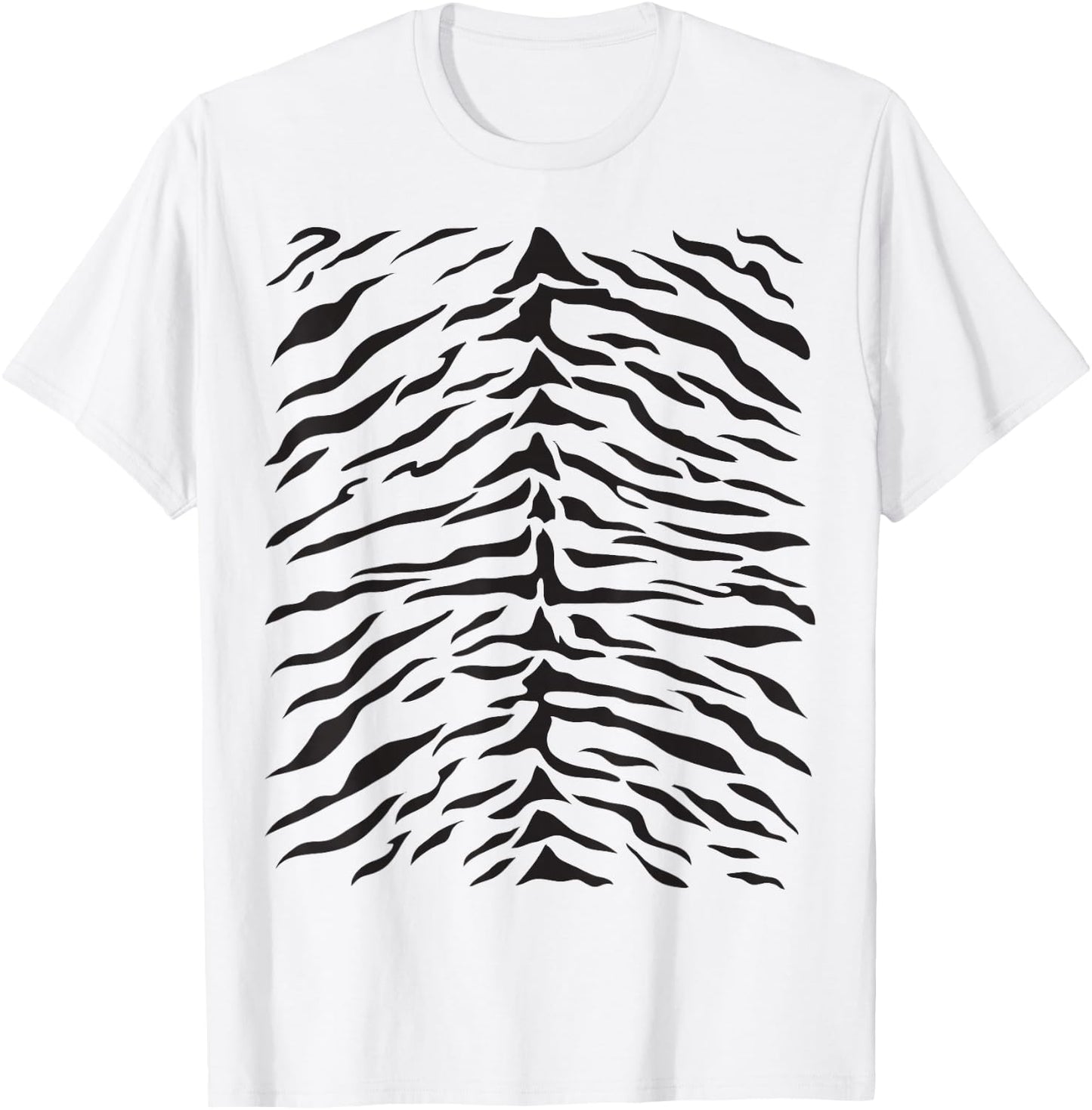 White Tiger Print Cute Costume Idea Stripes Pattern T-Shirt - T-Shirt | White