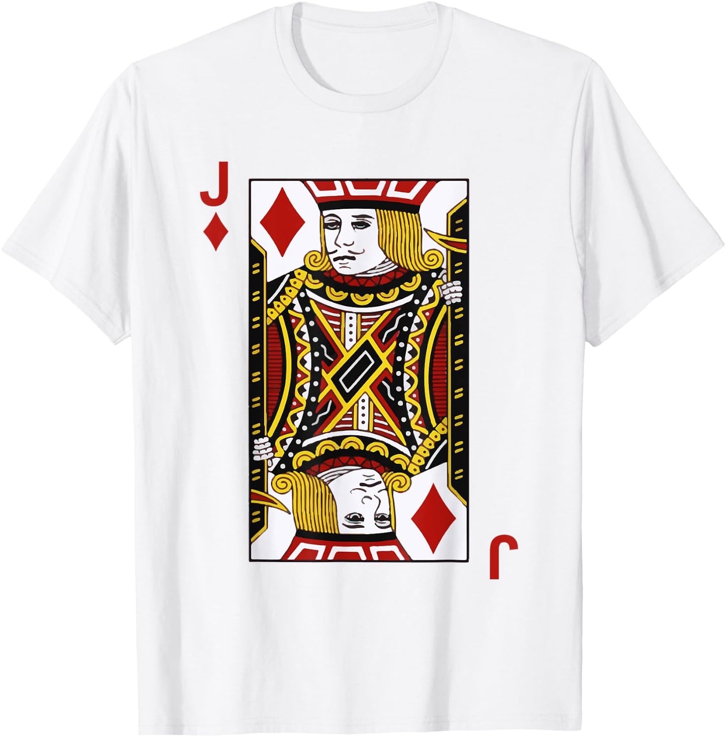 Jacks of Diamonds J Blackjack Playing Cards T-Shirt - T-Shirt | White