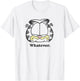Garfield -Adults & Kids , Orange, Small, Short Sleeve, Cartoon, T Back, Casual, Cotton Blend, Polyester T-Shirt - T-Shirt | White