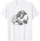 Sleeping Pajama Gordon Setter Drawing Art Design T-Shirt - T-Shirt | White