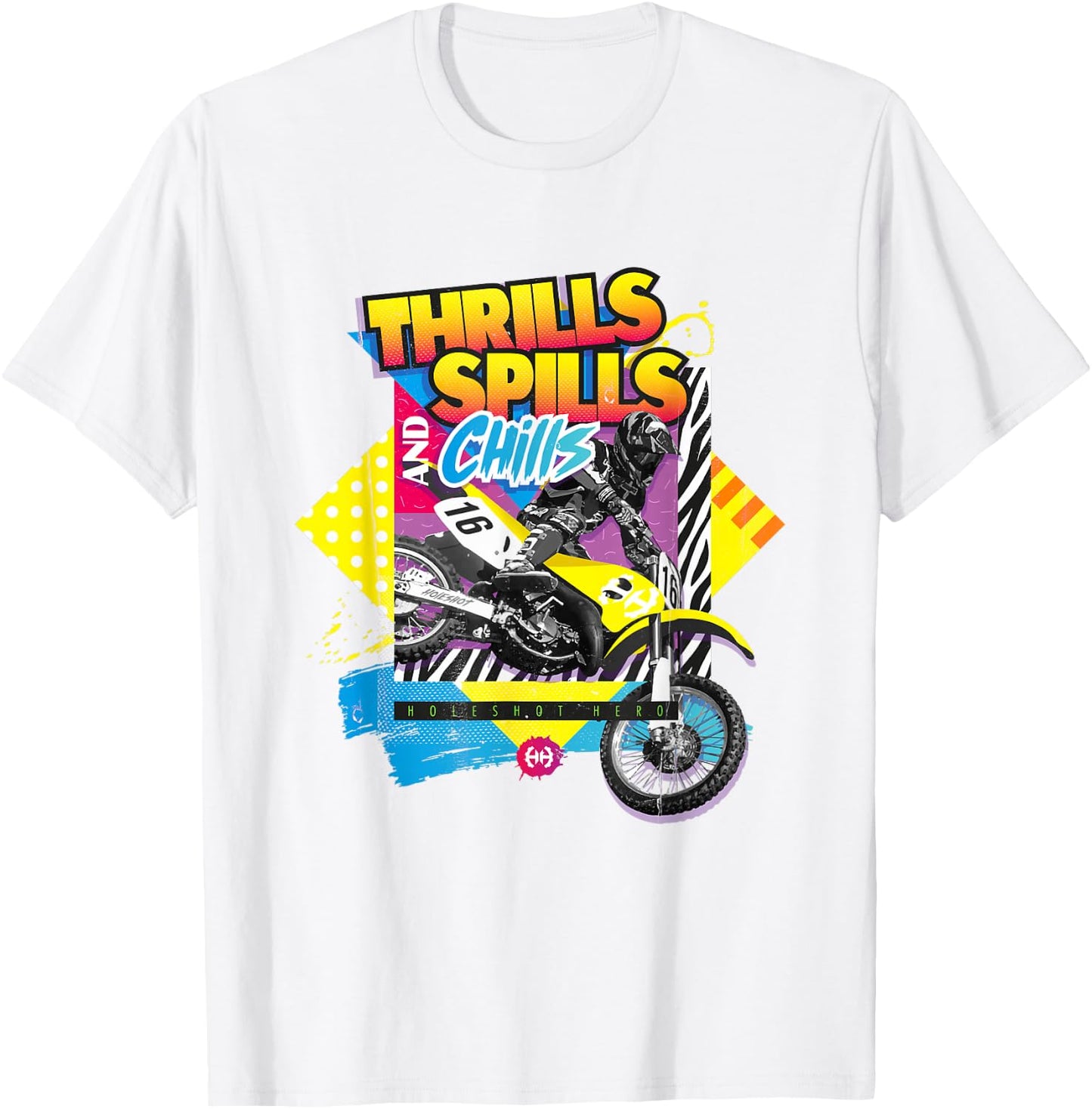 1990's Retro Motocross , Motorcycle Racing T-Shirt - T-Shirt | White