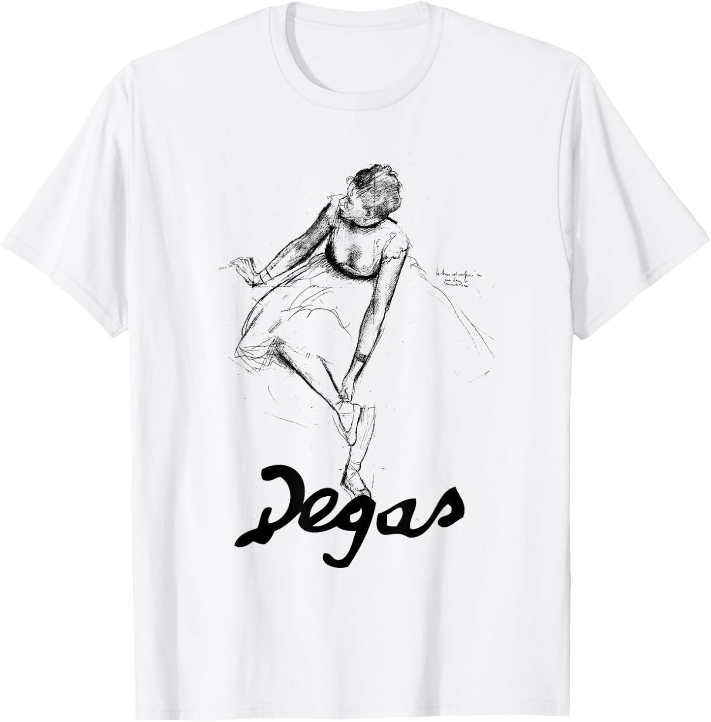 Edgar Degas Dancer Adjusting Her Slipper T-Shirt - T-Shirt | White