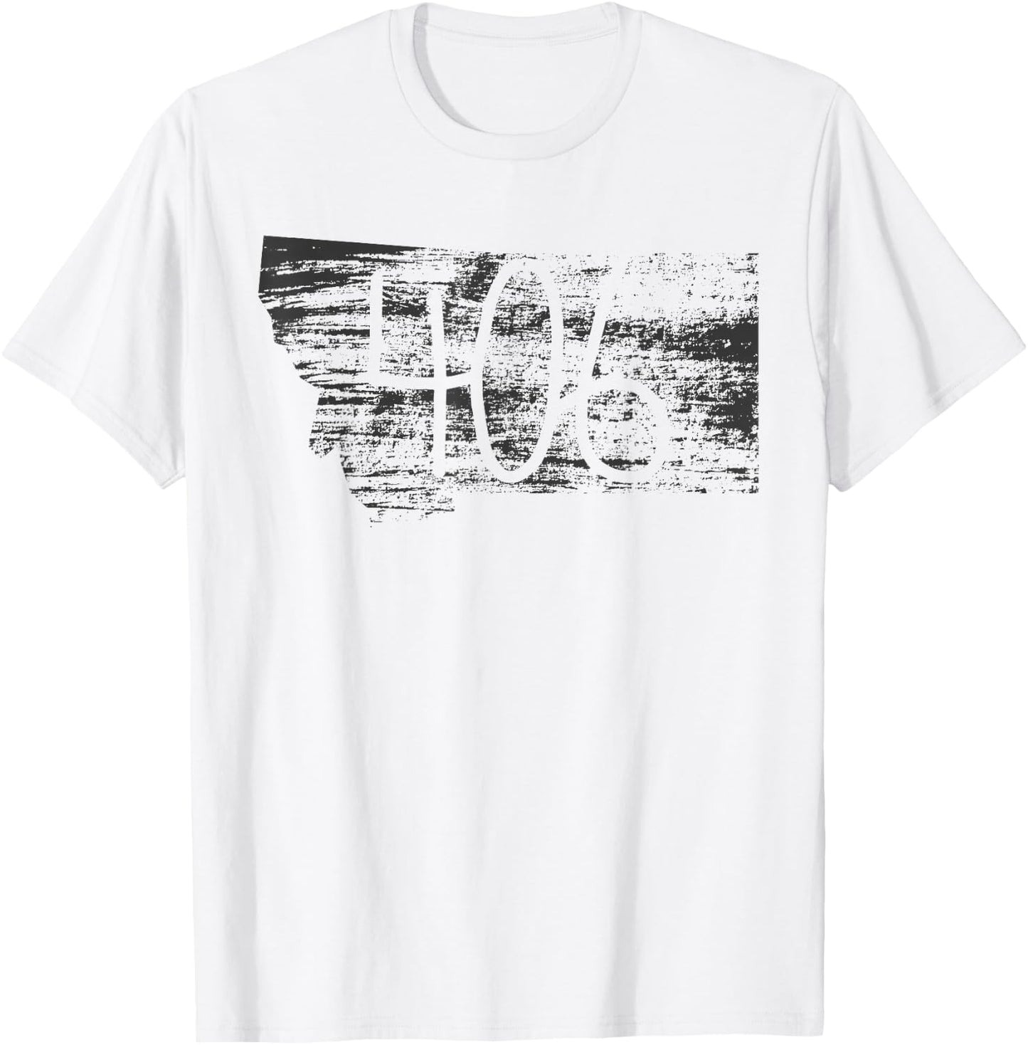 406 Montana Distressed State Local Pride Travel Home T-Shirt - T-Shirt | White