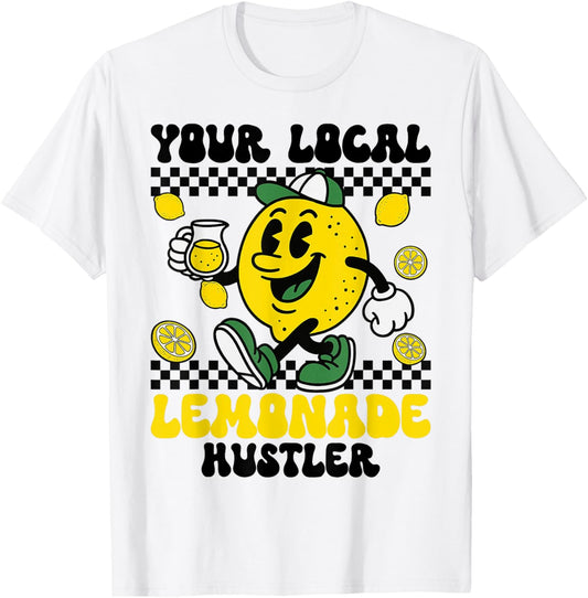 Funny Lemonade Entrepreneur Boys Girls Lemonade Hustler T-Shirt - T-Shirt | White