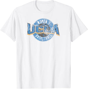 UCLA Bruins Women's Basketball Distressed White T-Shirt - T-Shirt | White