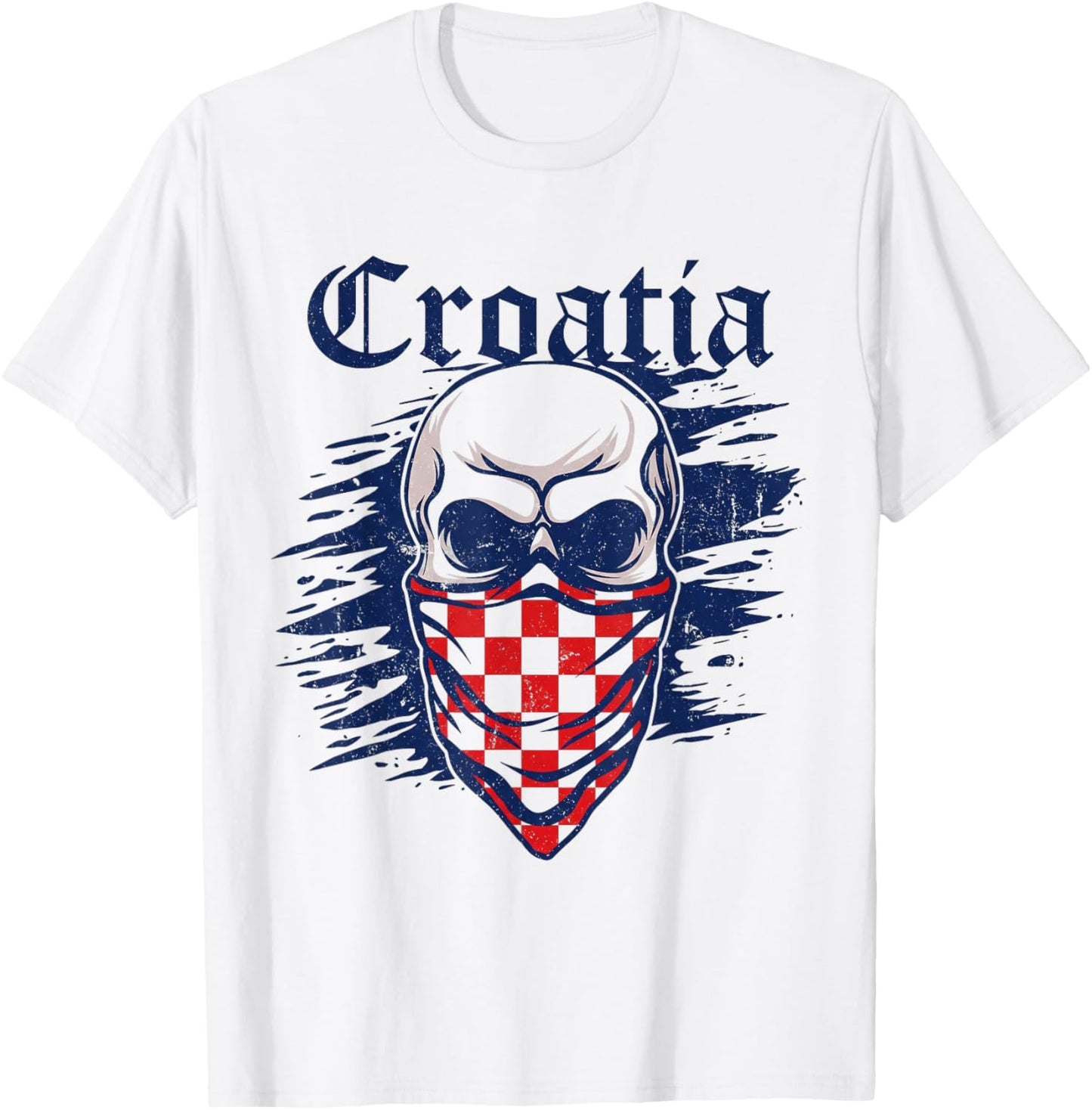 Croatia Hrvatska Flag Zagreb Croatian Jersey Retro T-Shirt - T-Shirt | White