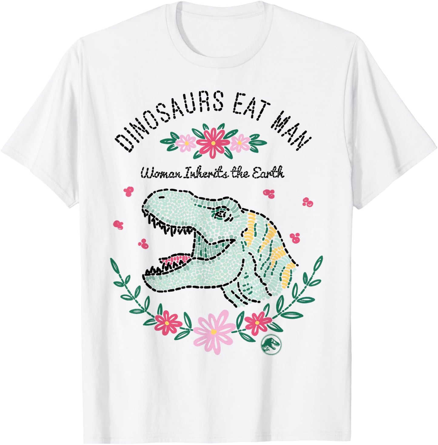 Jurassic Park Dinos Eat Man Women Inherit The Earth T-Shirt - T-Shirt | White
