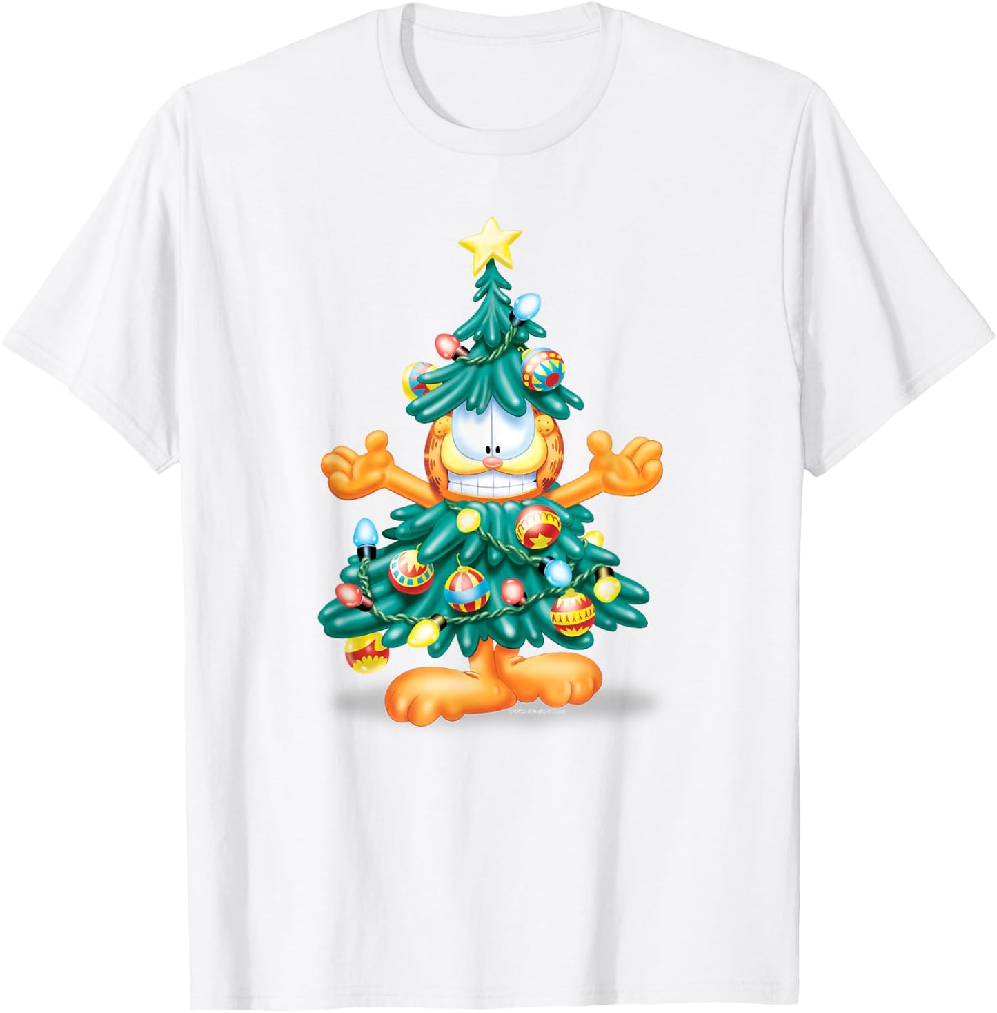 Garfield Christmas Tree T-Shirt - T-Shirt | White