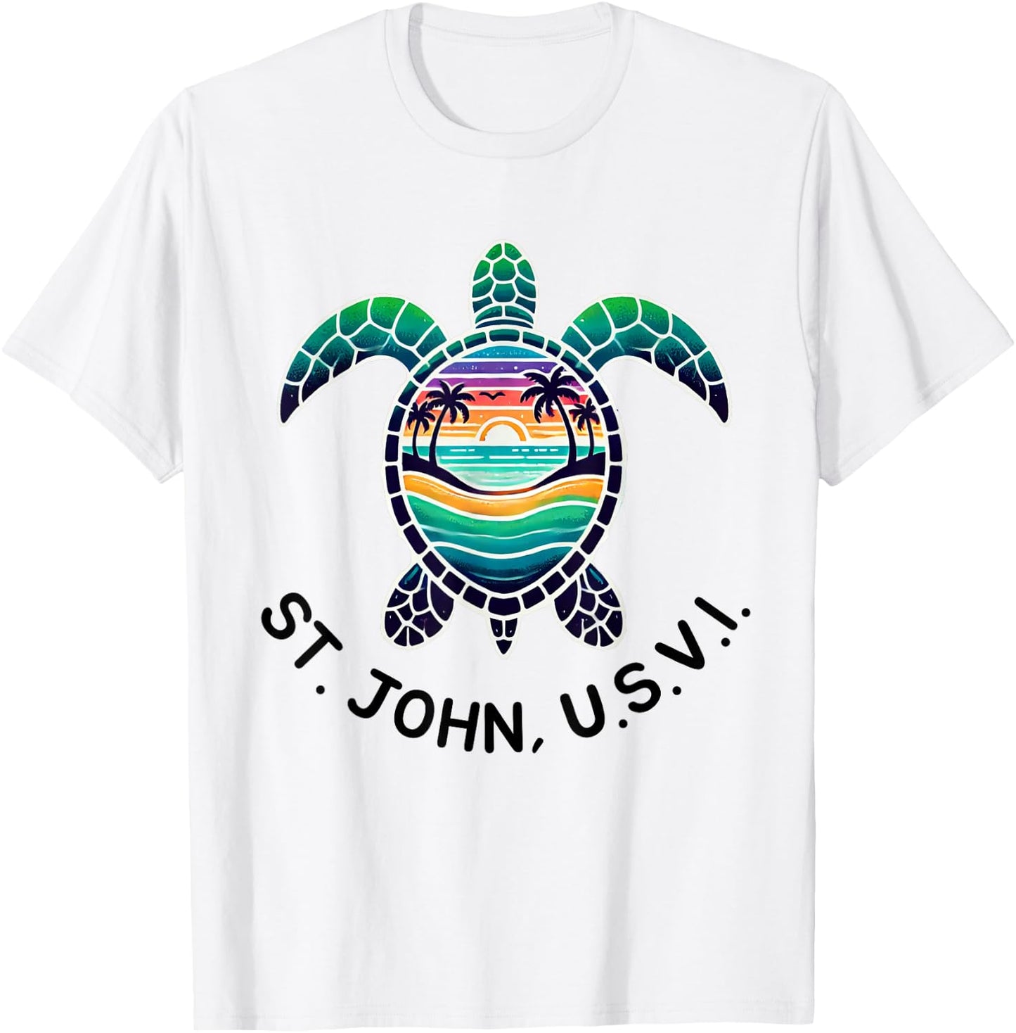 St. John U.S.V.I. US Virgin Island Souvenir Vacation Reminde T-Shirt - T-Shirt | White