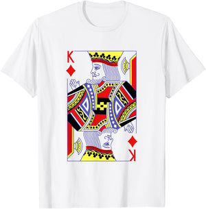 King Of Diamonds Deck Of Cards Group Costume Halloween T-Shirt - T-Shirt | White