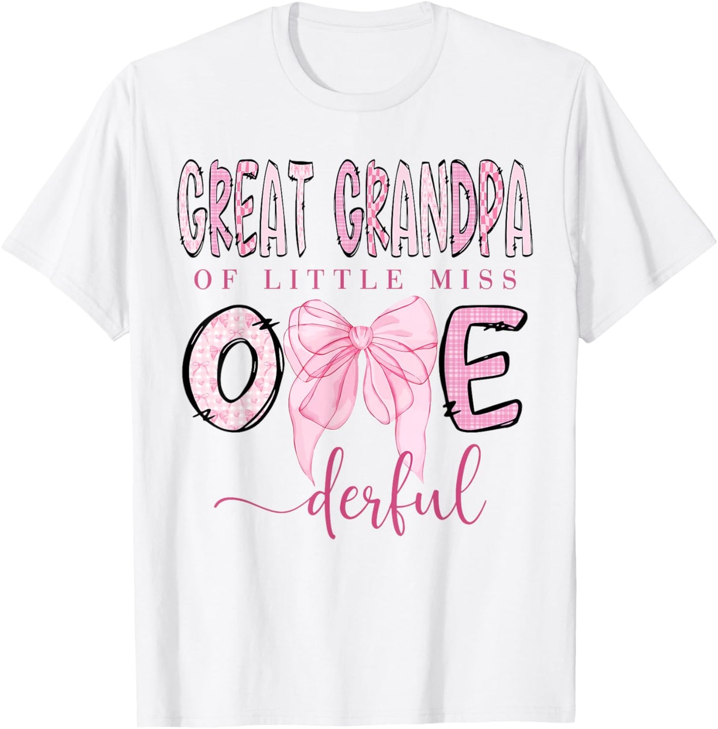 Great Grandpa of Little Miss Onederful 1St Birthday Girl T-Shirt - T-Shirt | White