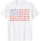 Seashell USA Flag 4th of July Women Kids Summer T-Shirt - T-Shirt | White