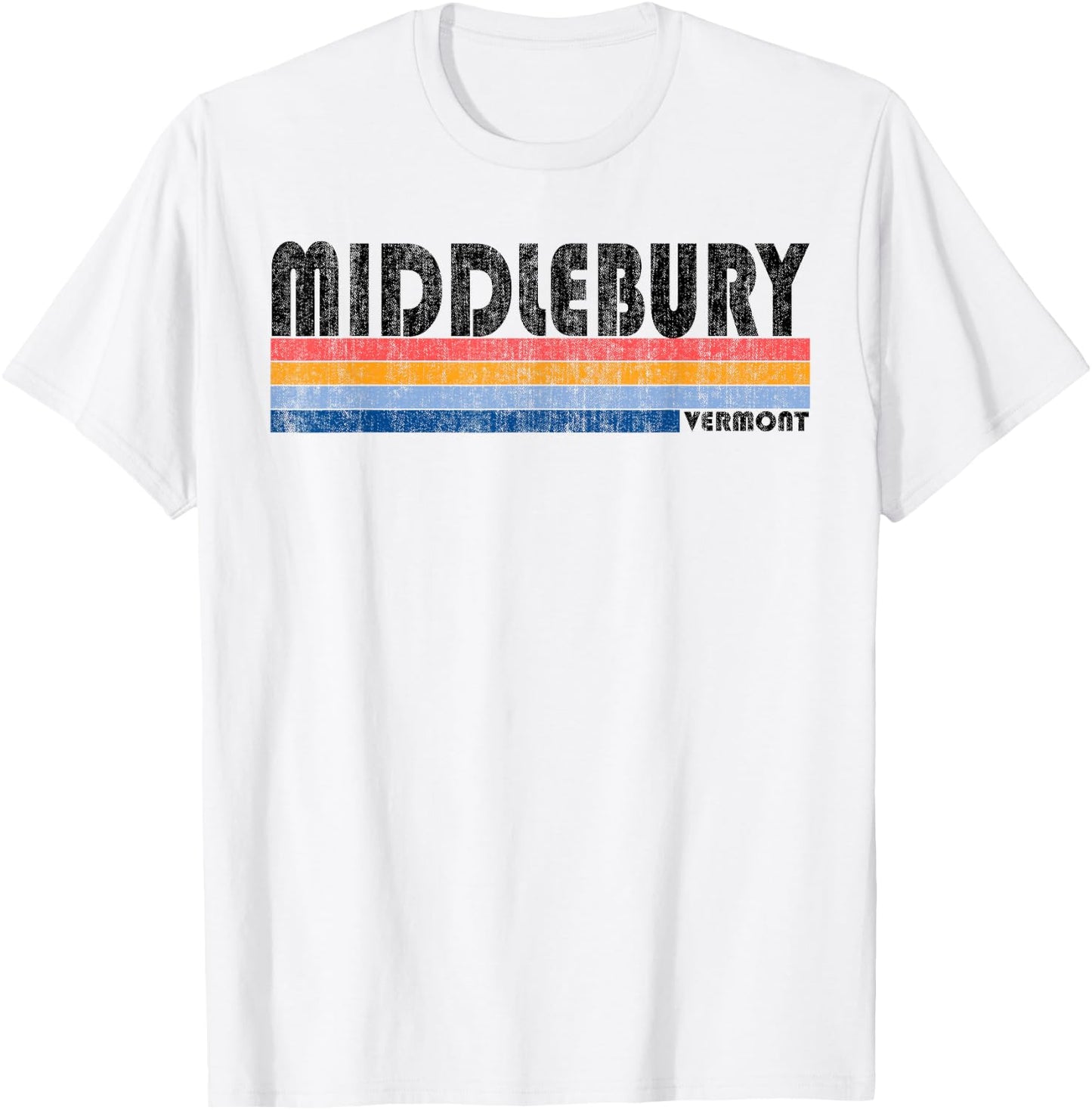 Vintage 1980s Style Middlebury VT T-Shirt - T-Shirt | White