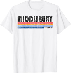 Vintage 1980s Style Middlebury VT T-Shirt - T-Shirt | White
