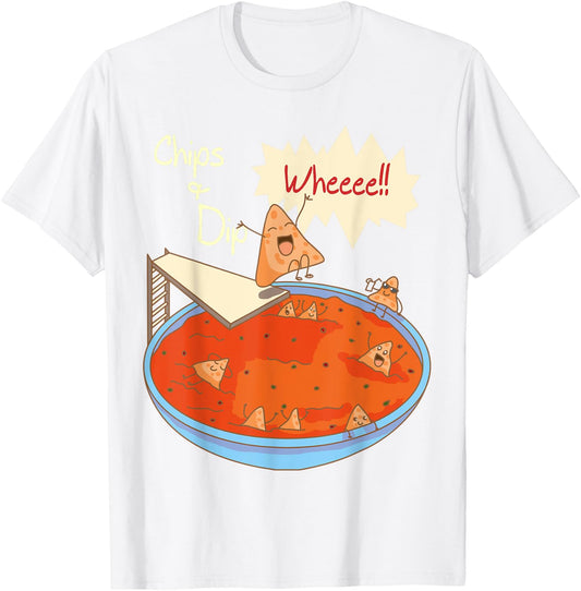 Chips And Dip - Funny Diving Nachos T-Shirt - T-Shirt | White