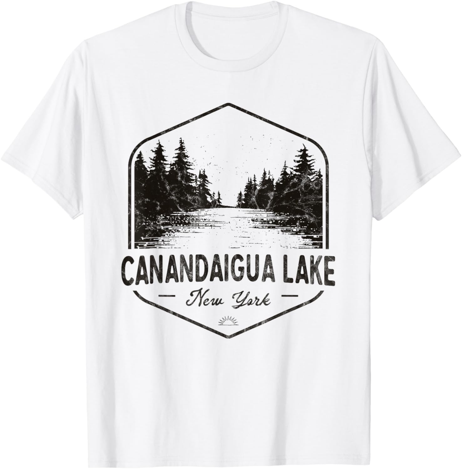 Canandaigua Lake New York Outdoors Vintage T-Shirt - T-Shirt | White