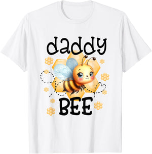 Family Bee Shirts Daddy First Bee Day Outfit Birthday T-Shirt - T-Shirt | White