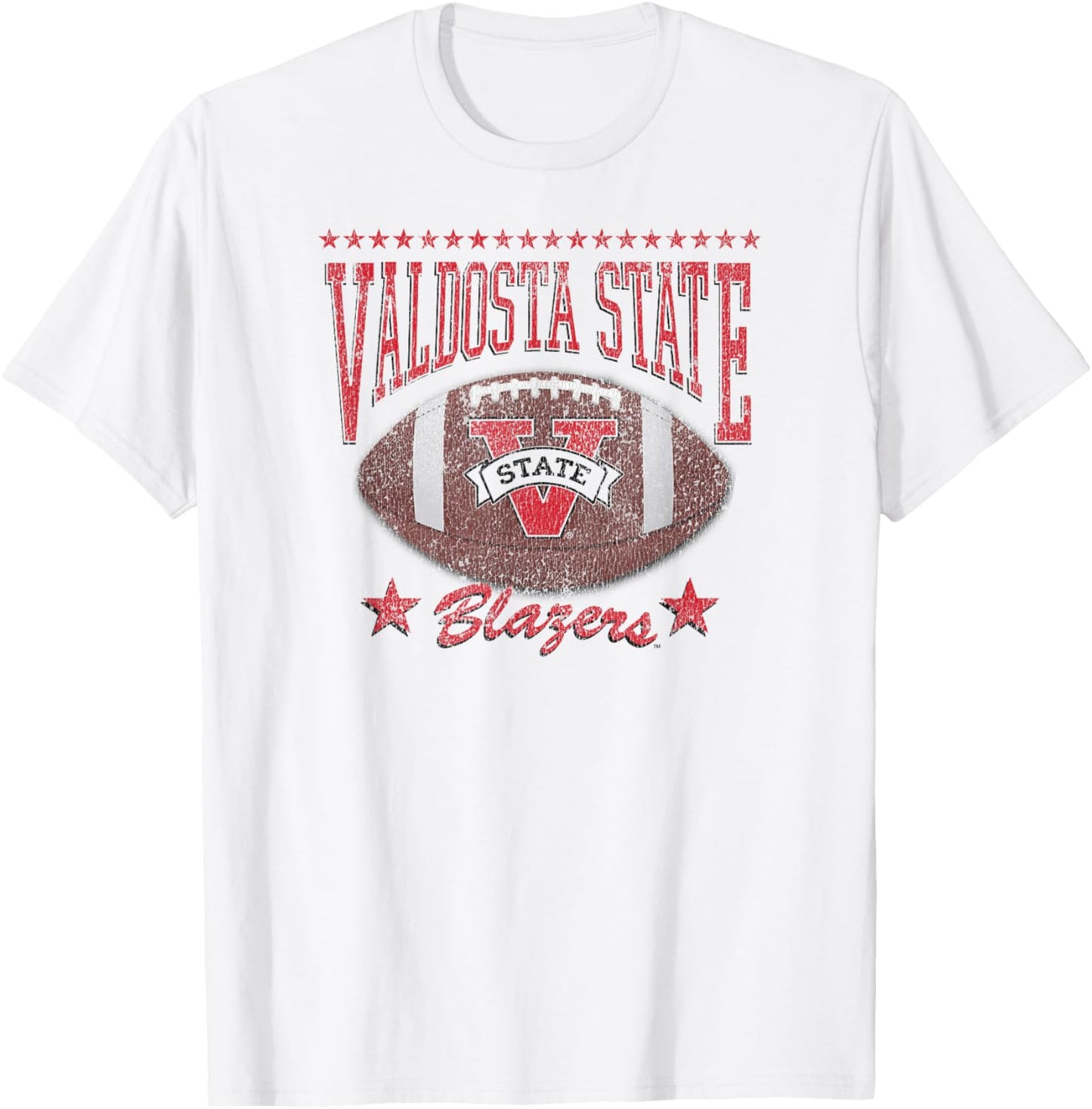 Valdosta State Blazers Football Vintage Stars White T-Shirt - T-Shirt | White