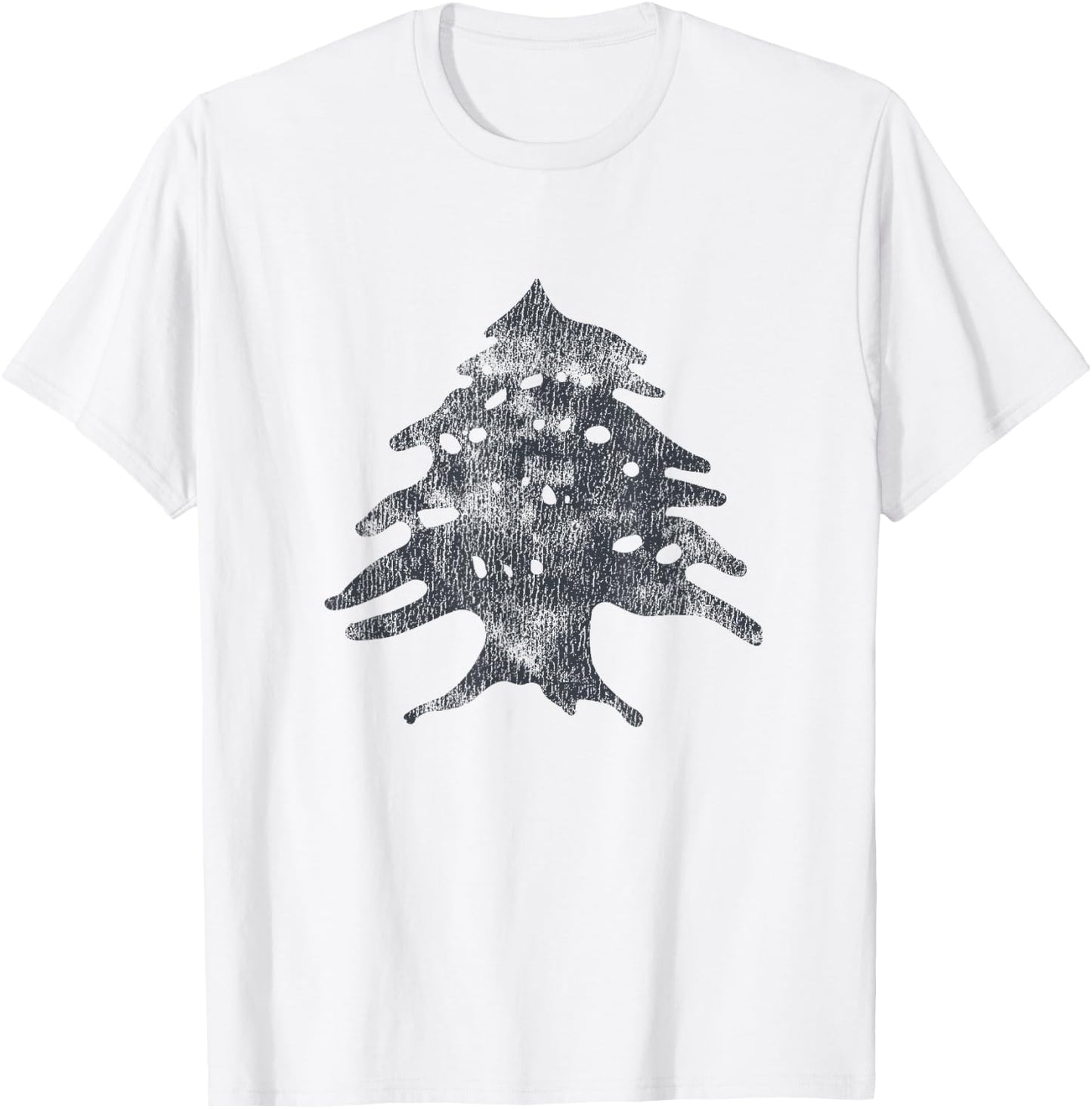 Vintage Lebanese Flag Of Lebanon Tree Retro Souvenir T-Shirt - T-Shirt | White
