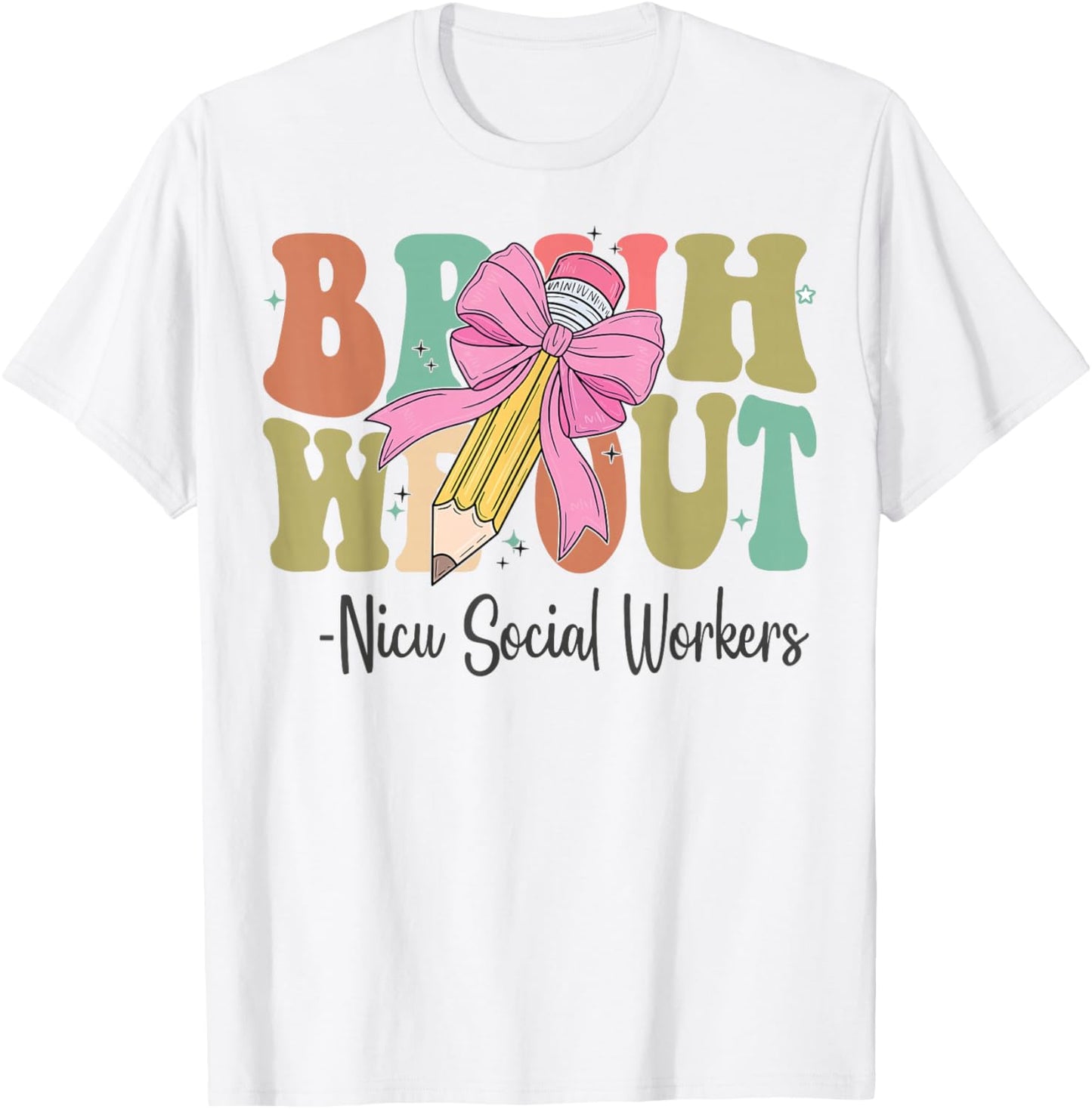Bruh We Out Nicu Social Workers Last Day of School Coquette T-Shirt - T-Shirt | White