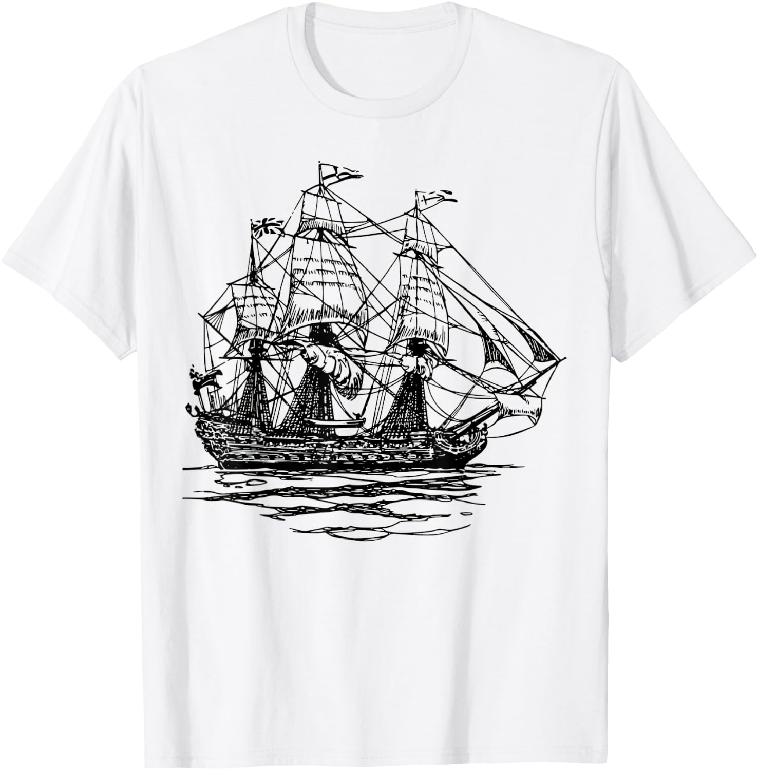 Sheldon Nerdy Vintage Retro Boat Pirate Ship Geek Gift T-Shirt - T-Shirt | White