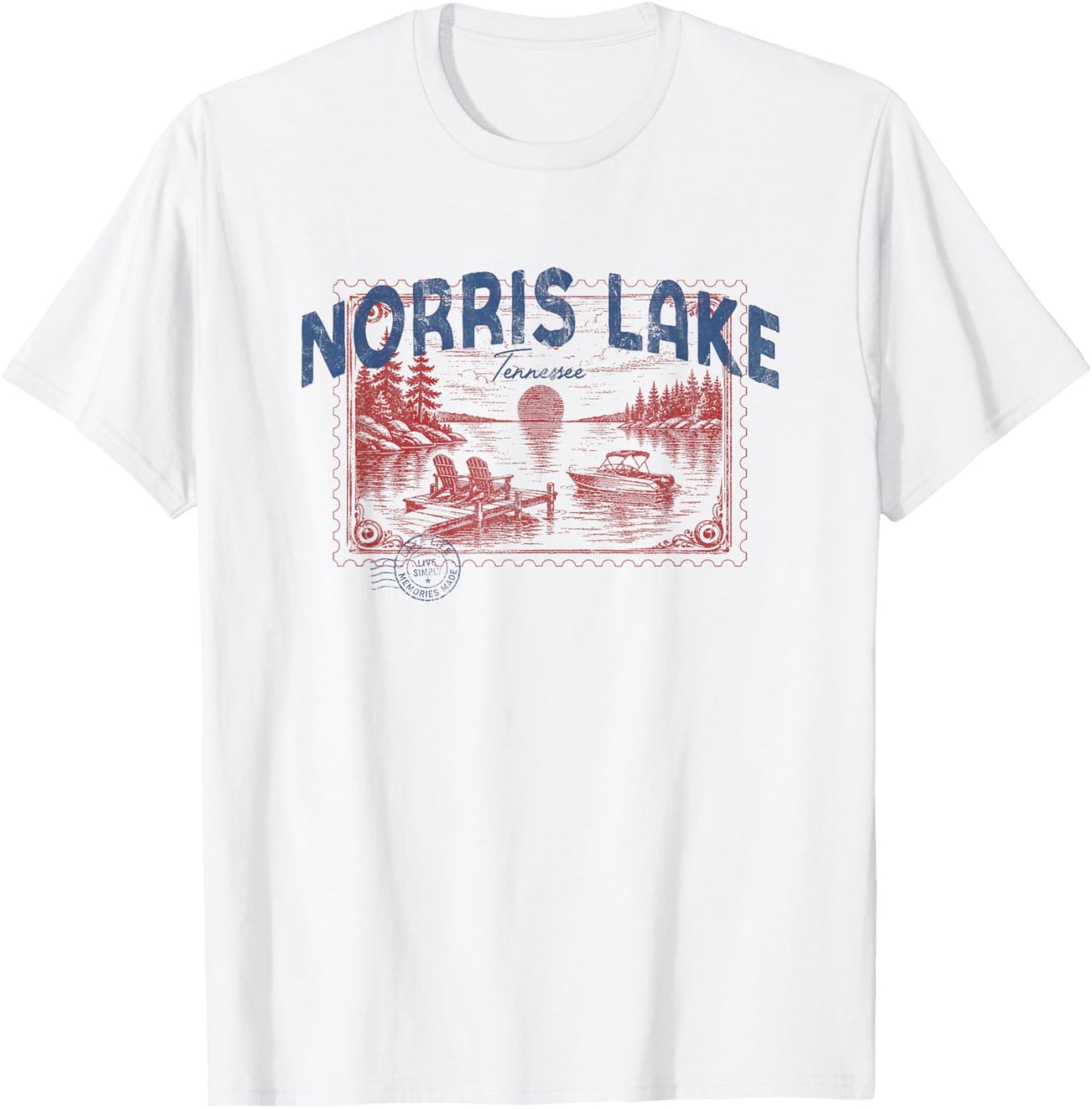 Norris Lake Tennessee Outdoors Vintage T-Shirt - T-Shirt | White