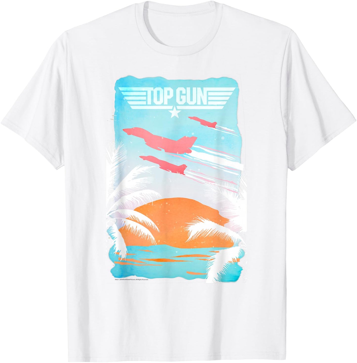 Top Gun Baja Sunset Action Movie T-Shirt - T-Shirt | White