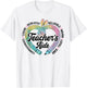 Teacher's Aide Cute Apple Heart Back To First Day Of School T-Shirt - T-Shirt | White