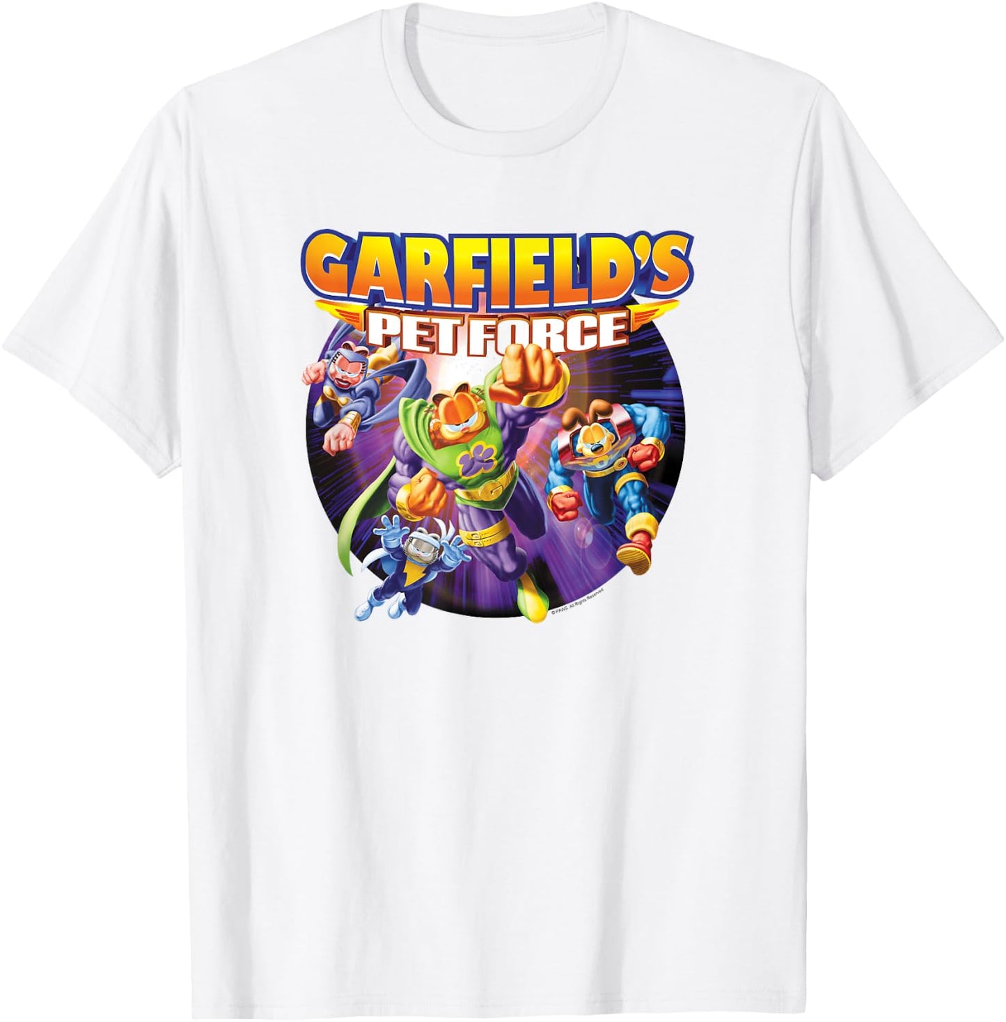 Garfield Pet Force Four T-Shirt - T-Shirt | White