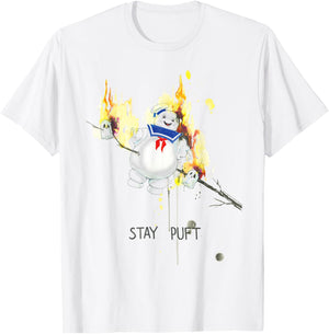 Ghostbusters Stay Puft Roasted Marshmallow Funny Retro Movie T-Shirt - T-Shirt | White