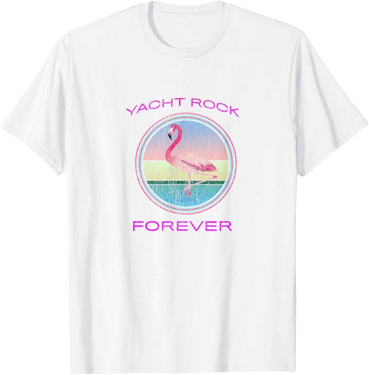 Yacht Rock Forever 80s Retro Faded T-Shirt - T-Shirt | White