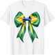 Brazilian Girl Coquette Bow Brasil Brazil Flag Brasileira T-Shirt - T-Shirt | White