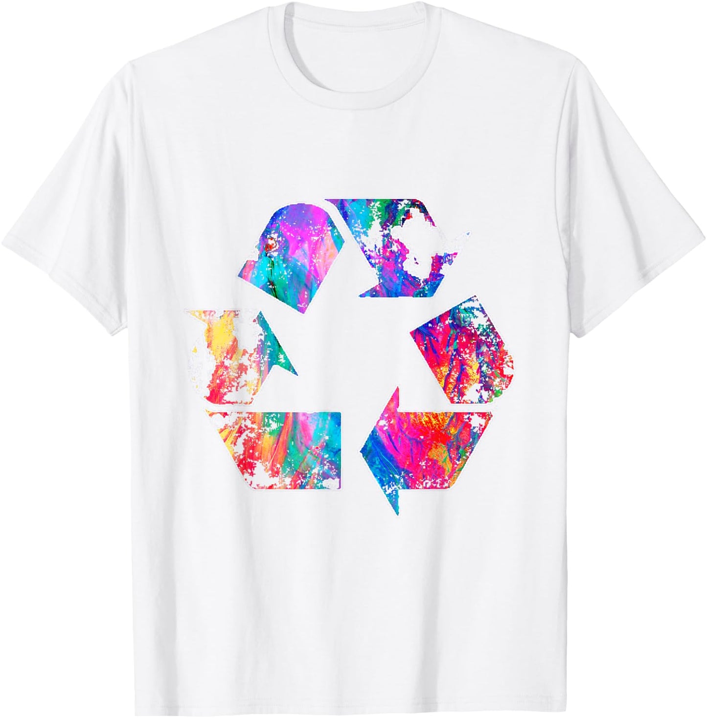 Earth Day Vintage Recycle Reduce Reuse Waste Logo T-Shirt - T-Shirt | White
