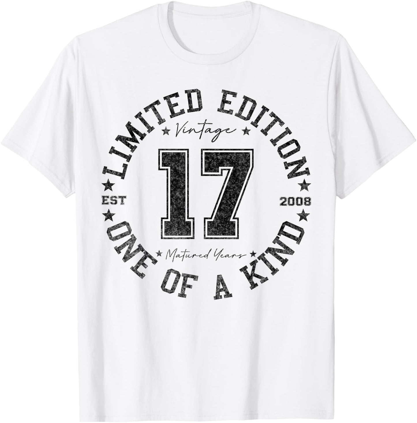 17 Year Old Gifts Vintage 2008 Limited Edition 17th Birthday T-Shirt - T-Shirt | White