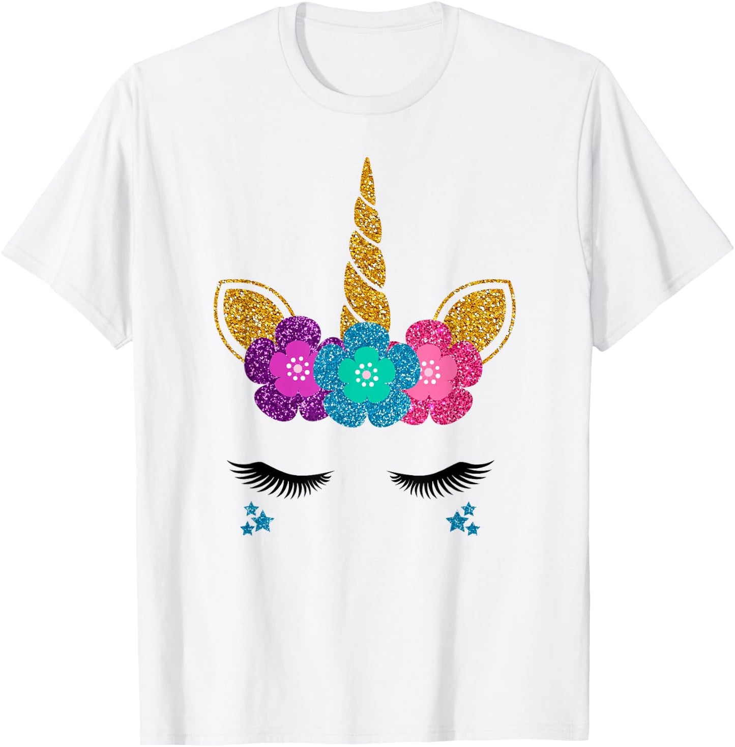 Unicorn Face Halloween Costume Idea And Birthday Outfit T-Shirt - T-Shirt | White