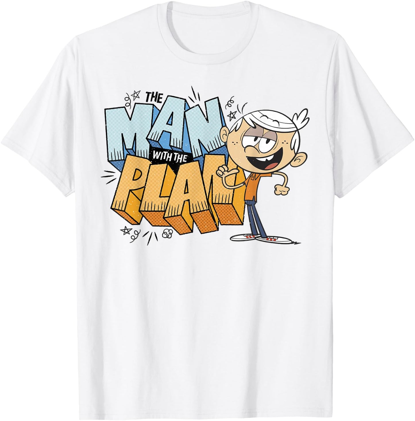 The Loud House Lincoln Loud The Man with The Plan T-Shirt - T-Shirt | White