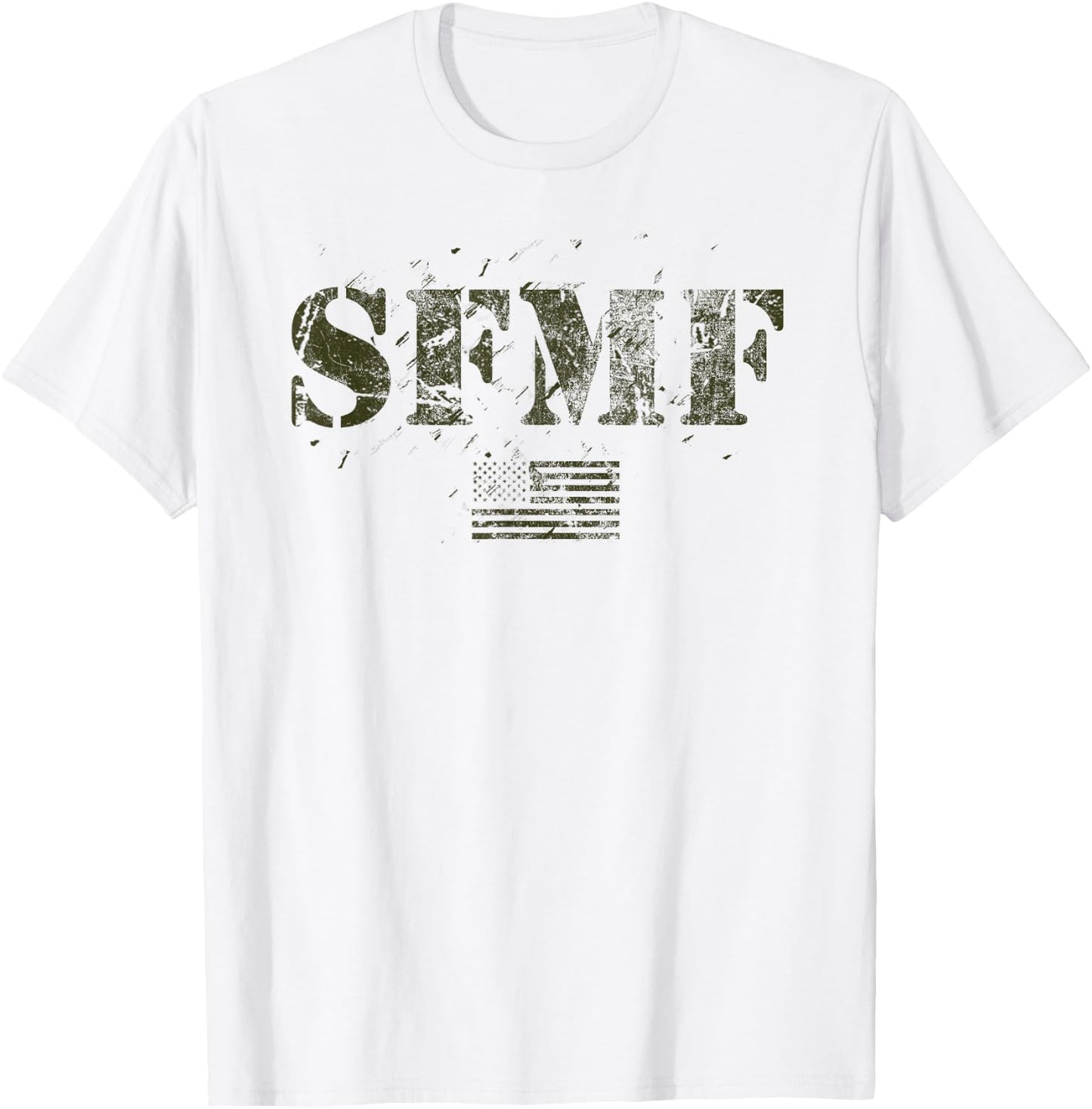 SFMF American Military USA Flag Stand Up America Pride Gift Women Kids Men T-Shirt - T-Shirt | White